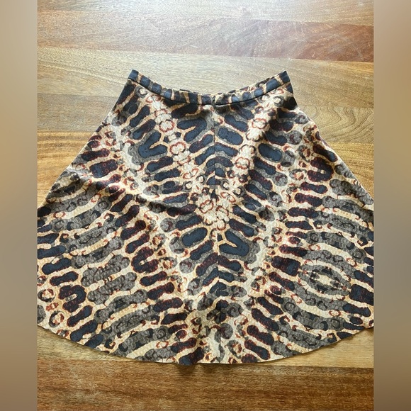 Joe Fresh Brown Cream Pront A-Line Skirt | Size 0 - Picture 9 of 13